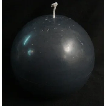 Svíčka Svíčka koule šedá 12 cm