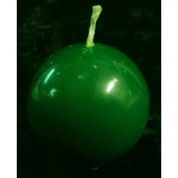 Svíčka Svíčka koule zelená 6 cm