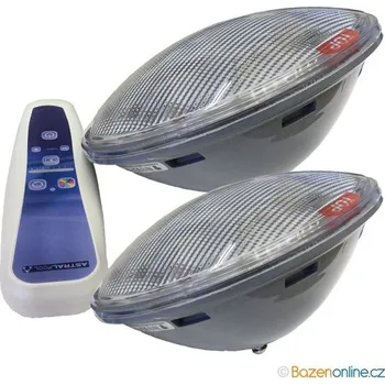 Bazénové osvětlení 2x LED žárovka LumiPlus 1.11 barevná 27 W s dálkovým ovládáním