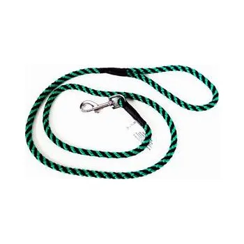 Vodítko pro psa Provazové vodítko spirála průměr 10mm/ 140 cm černo-zelené