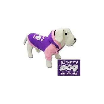 Obleček pro psa Nayeco mikina pro psa Every dog s kapucí růžovo fialová 25 cm délka 24 obvod 38 cm