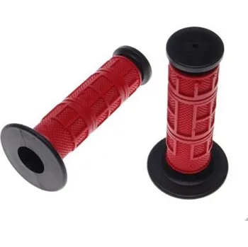 grip gripy řídítek černo-červené 22/25mm délka 124 mm