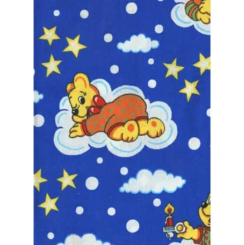 Nažehlovací záplaty s potiskem velké - modrý medvídek lenoch - sáček