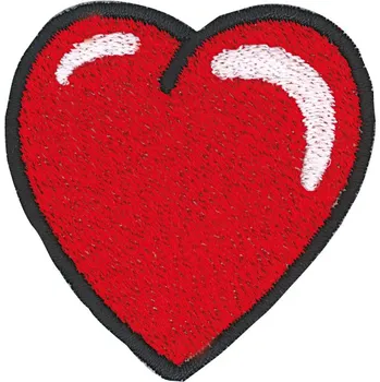 Vyšívané nažehlovací obrázky velké - srdce