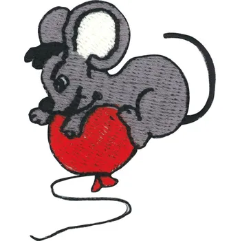 Vyšívané nažehlovací obrázky velké - myš