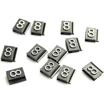 Samolepící etiketa Plastové 3D cenovky náhradní znak 8 bílé (WW8)