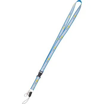 Reflexní klíčenka s potiskem smajlíka AHOJ - modrá