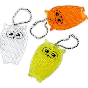 Reflexní přívěsek - odrazka - sova oranžová