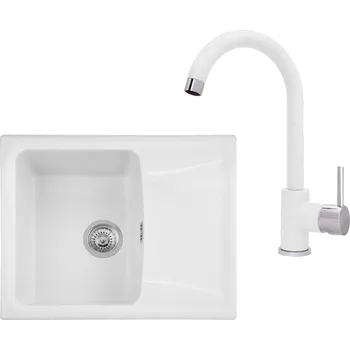 Granitový dřez Sinks Forma 610 Milk + Sinks MIX 35 - 28 Milk