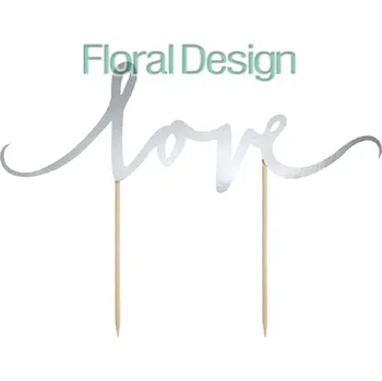 Zápich "Love" 17cm stříbrná