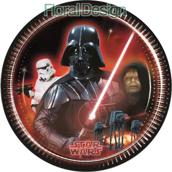 Party dekorace Papírový talíř 23cm "Hvězdné války" 8ks (paper plates Star wars)