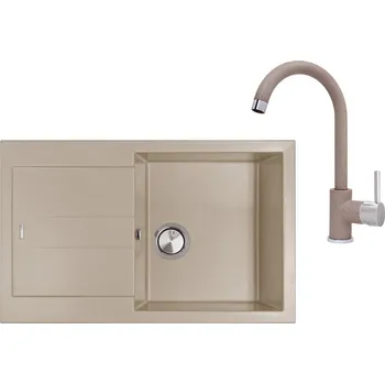 Kuchyňský dřez Sinks Amanda 780 Truffle + Sinks MIX 35 - 54 Truffle