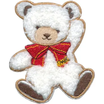 Nažehlovací aplikace velké - medvídek bílý