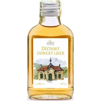 Likér Grešík Děčínský zámecký likér 38% 0,1 l
