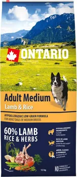 Krmivo pro psa Ontario Adult Medium Lamb/Rice