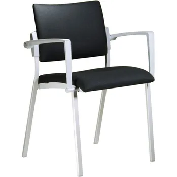 Jednací židle ALBA židle SQUARE šedý plast,kostra chrom nebo hliník