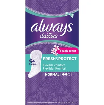 Menstruační vložka Always Dailies Fresh & Protect Fresh Scent Normal s jemnou vůní slipové intimní vložky 30 kusů