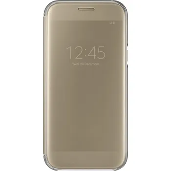 Pouzdro na mobilní telefon Samsung EF-ZA520CFEGWW Clear View Cover pro A5 2017 zlatá