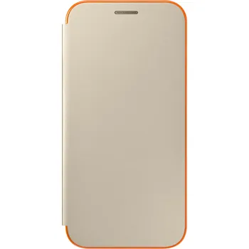 Pouzdro na mobilní telefon Samsung EF-FA520PFEGWW Neon Flip Cover A5 2017 zlatá