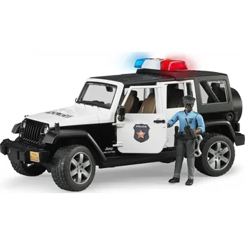 Bruder 2527 Jeep Wrangler Rubicon Policie s figurkou (snědá pleť) autíčko Bruder 2527 Jeep Wrangler Rubicon Policie s figurkou (snědá pleť)