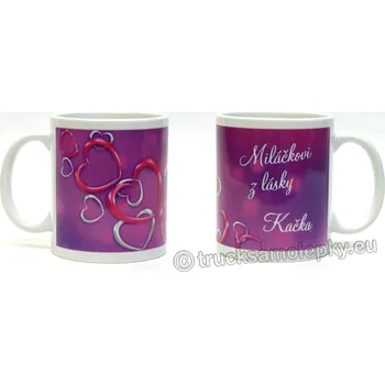 Hrneček z lásky vzor 3 (Bílý keramický hrneček 300 ml s potiskem pro zamilované)