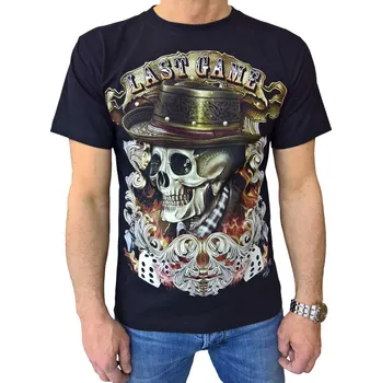 Pánské tričko triko lebka - Gambler Last Game