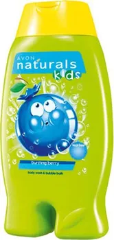 Dětský šampon Avon Jemný sprchový gel a pěna do koupele 2 v 1 s borůvkou 250 ml