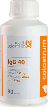 Přírodní produkt Health & Colostrum IgG 40 350 mg betaglucan + selen