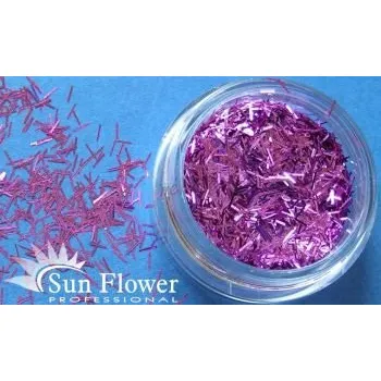 Třpytka na tělo a vlasy Sun Flower Zdobení nehtů Hologramové nitě T11 růžové