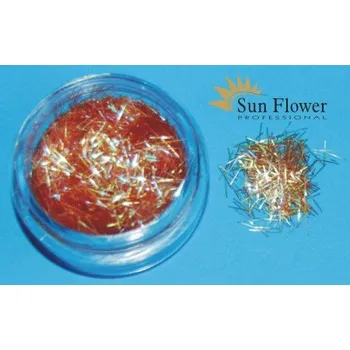 Třpytka na tělo a vlasy Sun Flower Zdobení nehtů Hologramové nitě T22 oranžové
