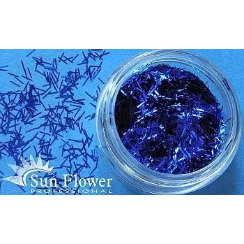 Třpytka na tělo a vlasy Sun Flower Zdobení nehtů Hologramové nitě T16 modrá