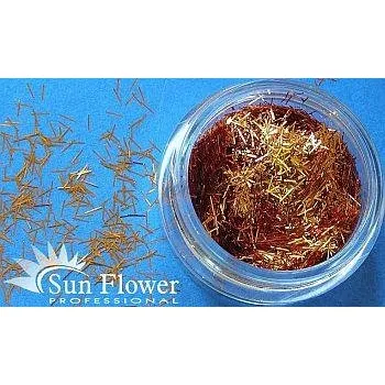 Třpytka na tělo a vlasy Sun Flower Zdobení nehtů Hologramové nitě T24 zlaté