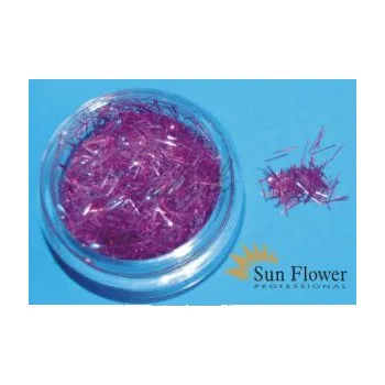 Třpytka na tělo a vlasy Sun Flower Zdobení nehtů Hologramové nitě T71 fialové