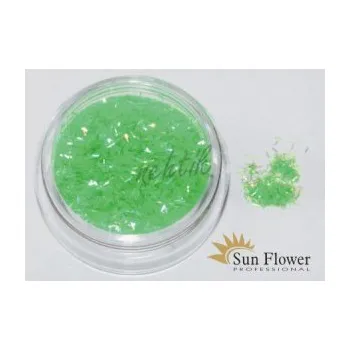 Třpytka na tělo a vlasy Sun Flower Zdobení nehtů Hologramové nitě T77 zelené