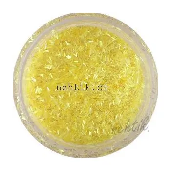 Třpytka na tělo a vlasy Nailee Hologramové nitě žluté fosfor