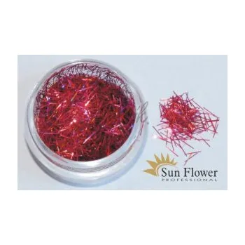 Třpytka na tělo a vlasy Sun Flower Zdobení nehtů Hologramové nitě T76 červené