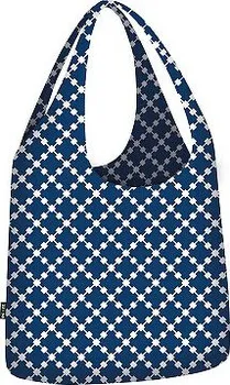 Nákupní taška Ecozz Little Big Bag Blue Squares SQBLB02
