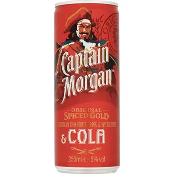 Míchaný nápoj Captain Morgan Spiced & Cola 0,25 L