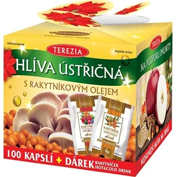 Přírodní produkt Terezia Company Hlíva ústřičná s rakytníkovým olejem 100 cps. + Dárek