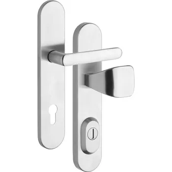 ROSTEX Bezpečnostní kování BK RX 1 - 50 Exclusive (RC 4) Provedení: Madlo PZ (klika/madlo pro FAB), Rozteč: 72 mm, Povrch: Nerez chrom (0100)