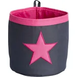 Store it Úložný koš malý šedá s růžovou hvězdou