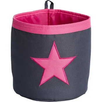 úložný prostor na hračky Store it Úložný koš malý šedá s růžovou hvězdou
