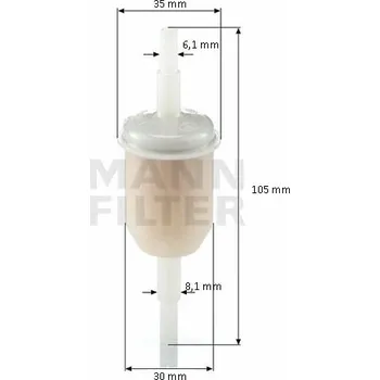 Palivový filtr Filtr paliva WK31/2 průtokový