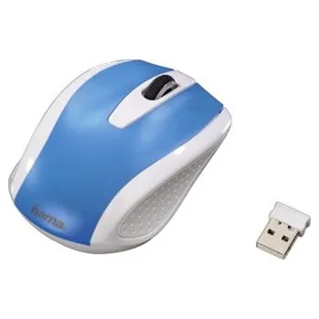 Myš Bezdrátová optická myš AM-7200, bílo-modrá - am-7200 blue