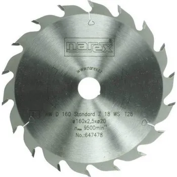 Pilový kotouč Narex Standard 160x2,2x20 mm 18 WZ