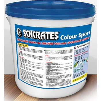 barva a nátěr na dřevo SOKRATES COLOUR SPORT základní barva na dřevěné podlahy (černá) 5kg Barva: černá