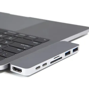 USB hub Hyper USB-C Hub s Thunderbolt 3 vesmírně šedý