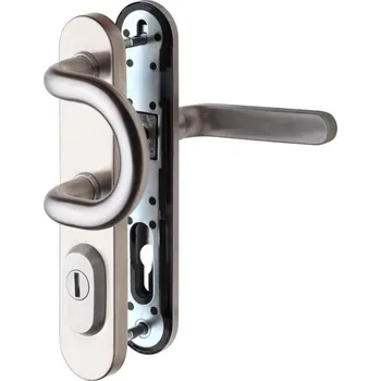 ROSTEX Bezpečnostní kování BK RX 1 - 50 FORTE (RC 3) Provedení: Madlo PZ (klika/madlo pro FAB), Rozteč: 90 mm, Povrch: Nerez mat (7200)