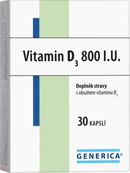 Generica Vitamin D3 800 IU 30 cps.