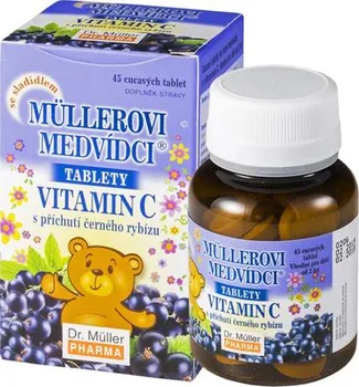 Dr. Müller Pharma Müllerovi medvídci vitamin C černý rybíz 45 tbl.